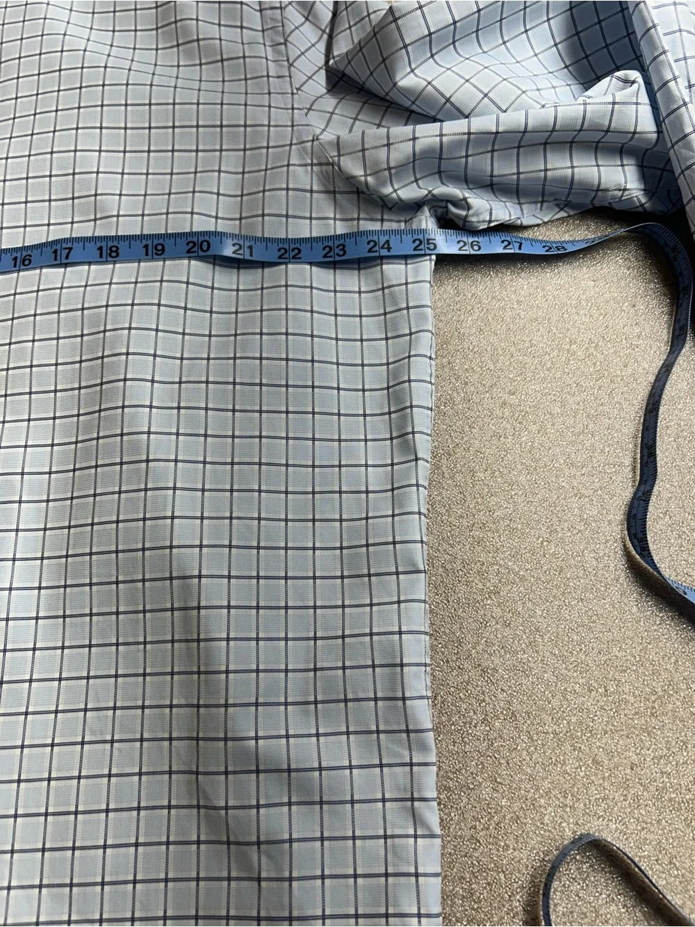 Banana Republic Light Blue Check Dress Shirt